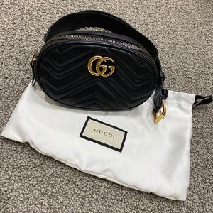 GG Marmont Matelassé leather belt bag